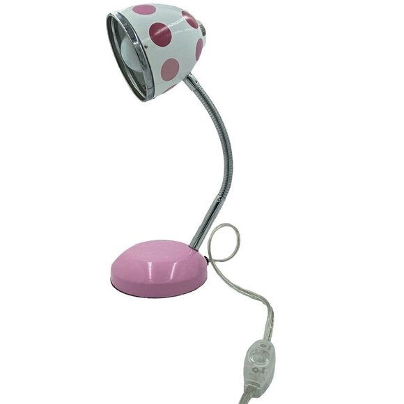 Pottery Barn Kids Gooseneck Desk Lamp Pink Dot - Picture 5 of 7